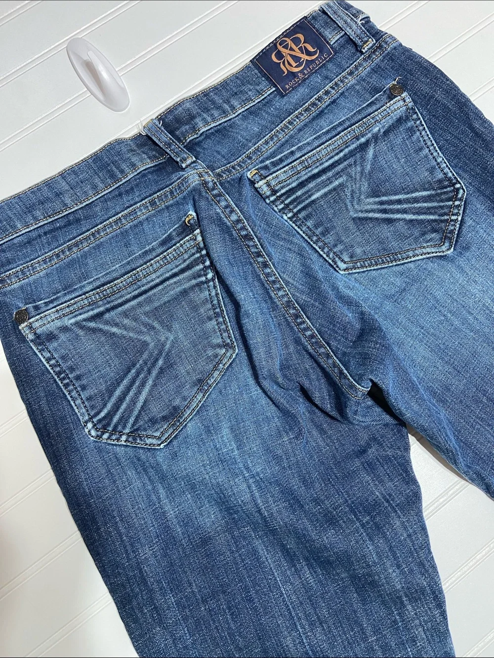 Rock & Republic Emo Y2K Style Denim Jeans Size 6 Indigo Skinny EUC
